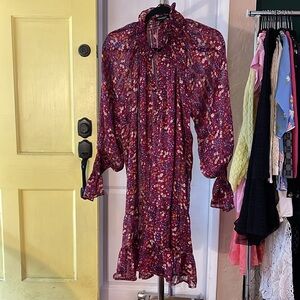 SABINA MUSAYEV
Cherry Georgette Mini Dress